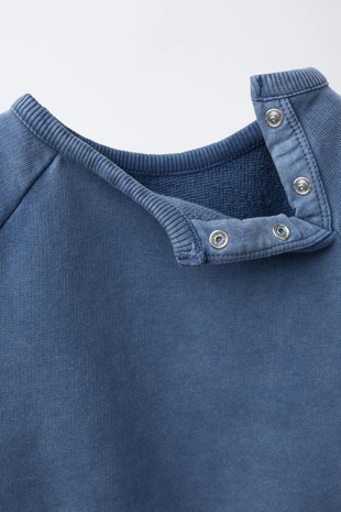 Blue | 4805/609/400 - Zara Толстовка с эффектом потертости
