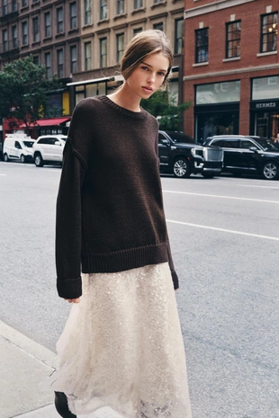 Юбка миди с пайетками- Заказать в России