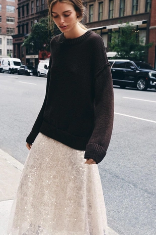 Юбка миди с пайетками- Заказать в России