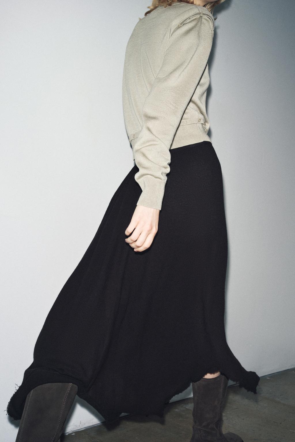 ЮБКА МИДИ АСИММЕТРИЧНОГО КРОЯ — ZW COLLECTION