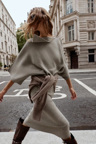 Купить Zara Трикотажная юбка миди