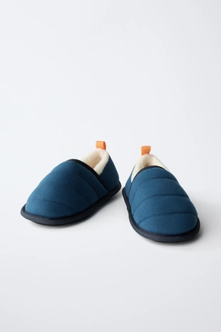 Blue | 4704/630/400 - Zara Домашние тапочки с деталями