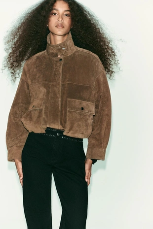 Black | 6164/178/800 - Zara Джинсы Z1975 STRAIGHT LONG-LENGTH с высокой посадкой и заклепками