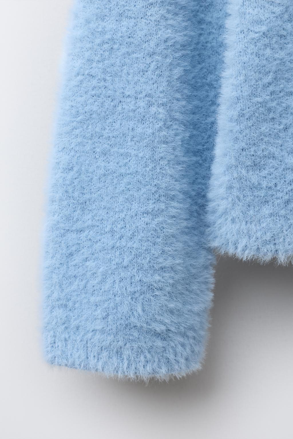 СВИТЕР ИЗ ВОРСИСТОГО ТРИКОТАЖА