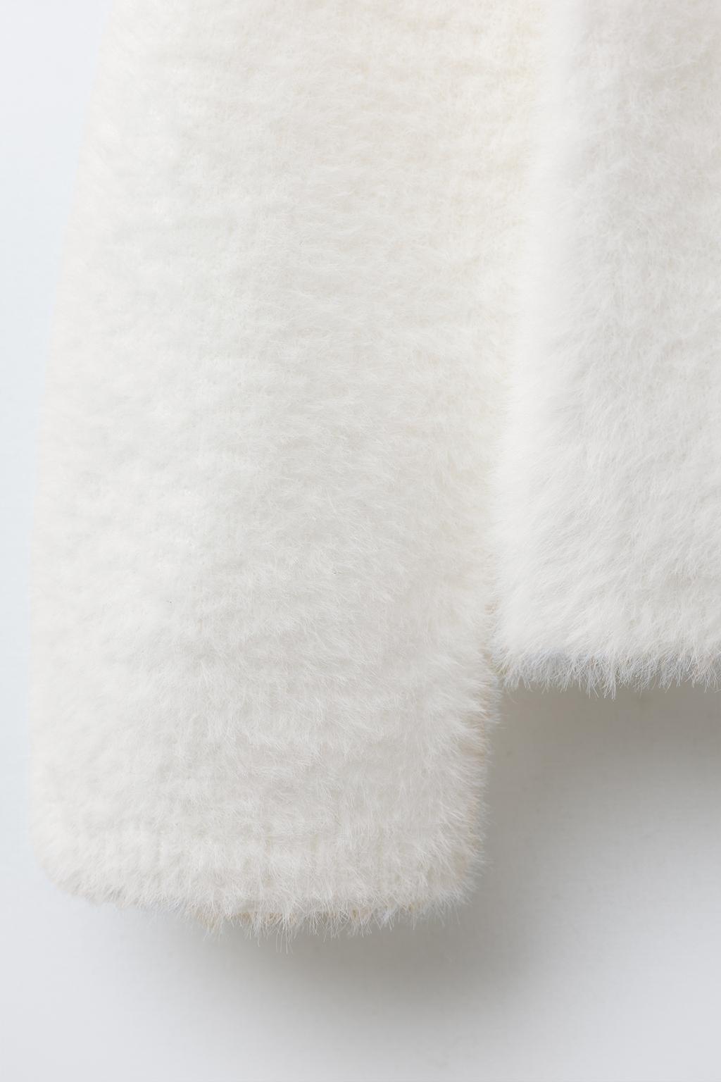 СВИТЕР ИЗ ВОРСИСТОГО ТРИКОТАЖА