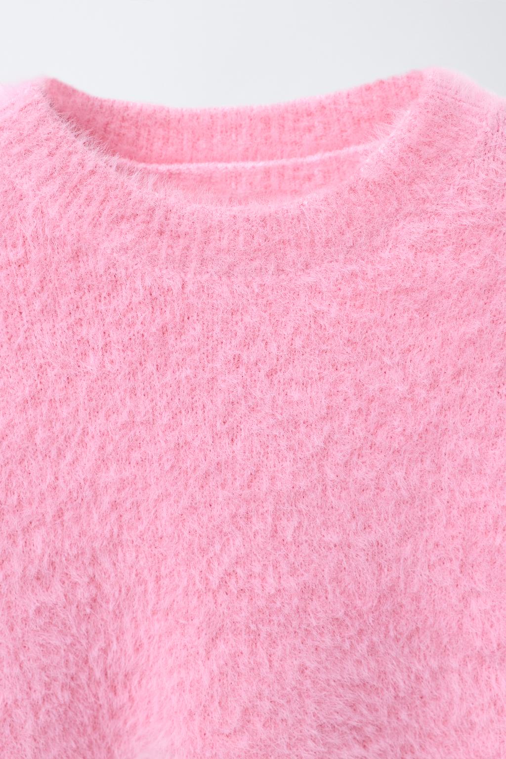 СВИТЕР ИЗ ВОРСИСТОГО ТРИКОТАЖА