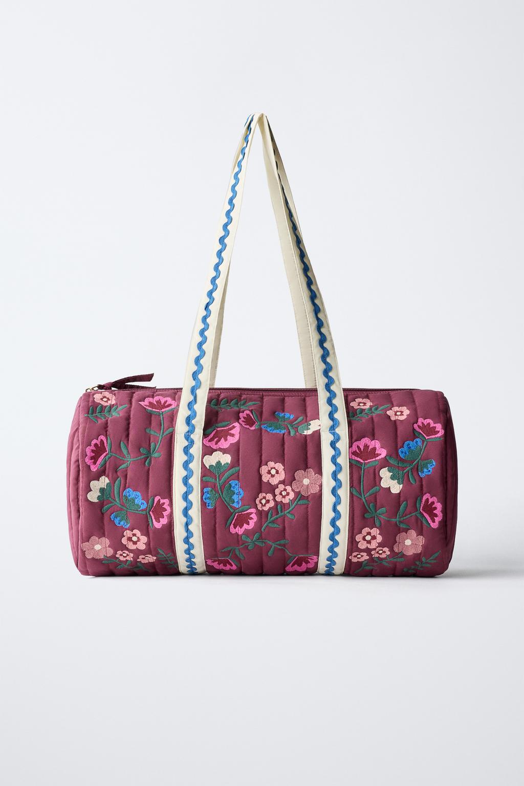 СУМКА-БОУЛИНГ С ВЫШИВКОЙ