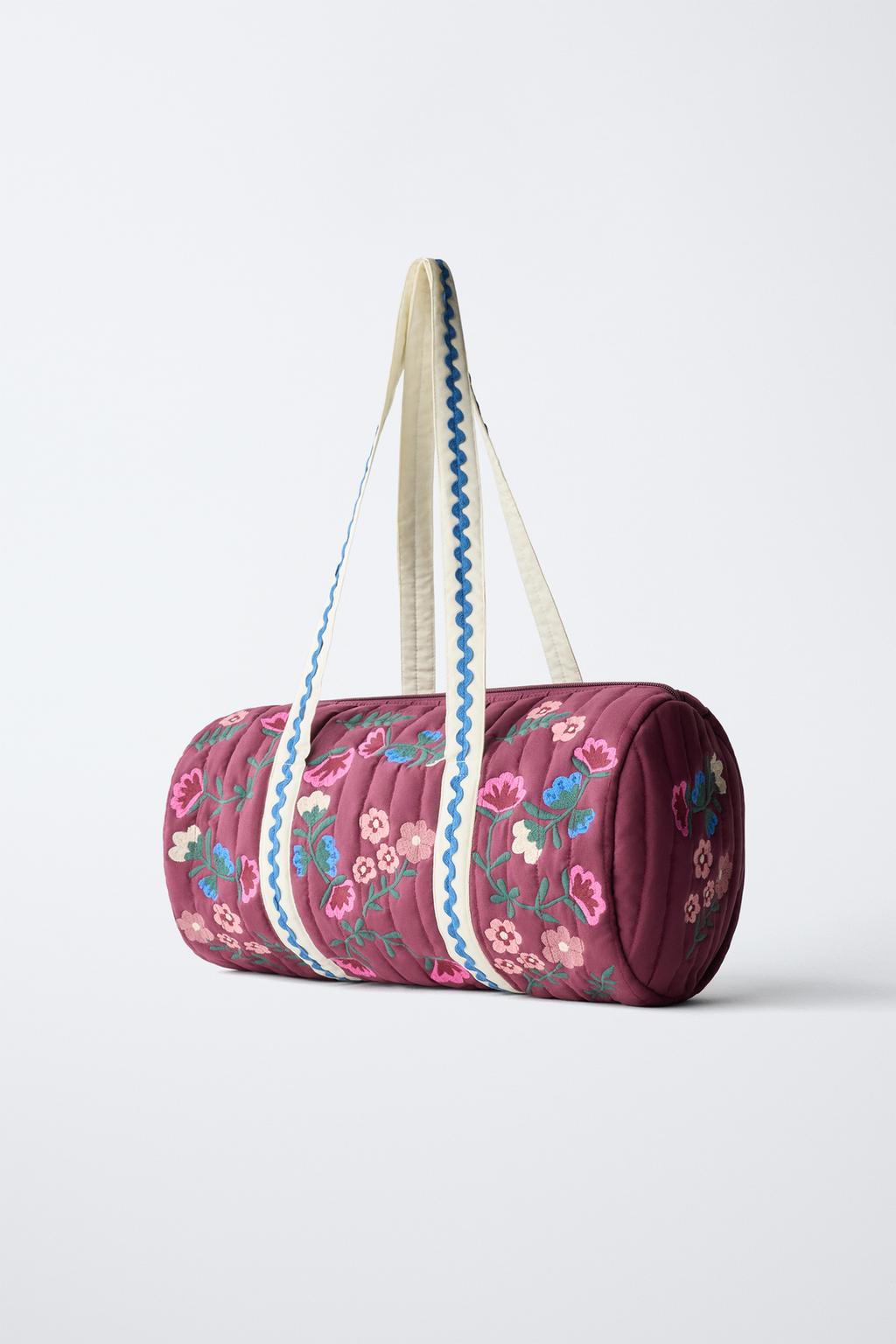 СУМКА-БОУЛИНГ С ВЫШИВКОЙ