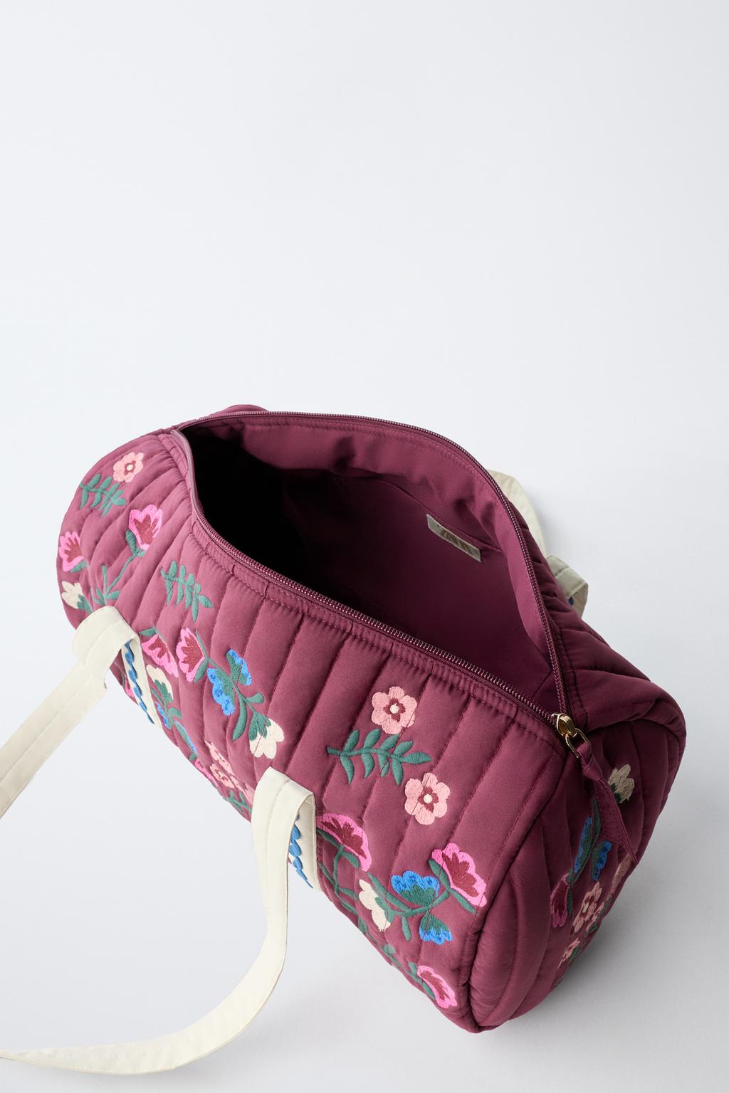 СУМКА-БОУЛИНГ С ВЫШИВКОЙ