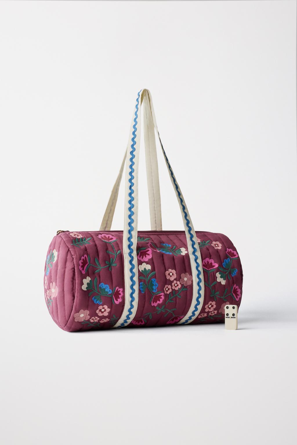 СУМКА-БОУЛИНГ С ВЫШИВКОЙ