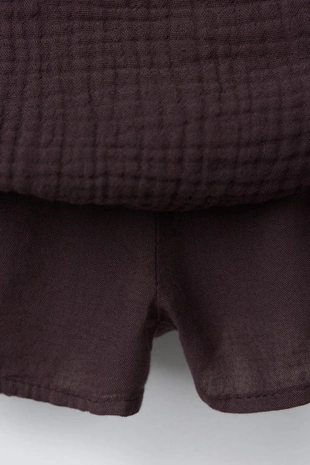 Юбка-шорты с бантом и текстурой- Заказать в России