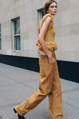 Топ из ворсистого трикотажа- Заказать в России