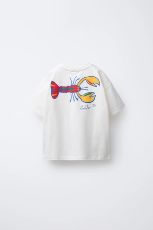 Купить Zara Футболка с вышивкой лангуста