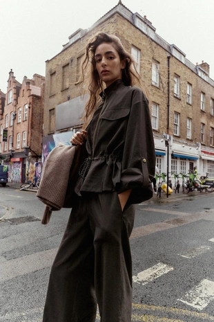 Куртка сафари со шнурком- Заказать в России