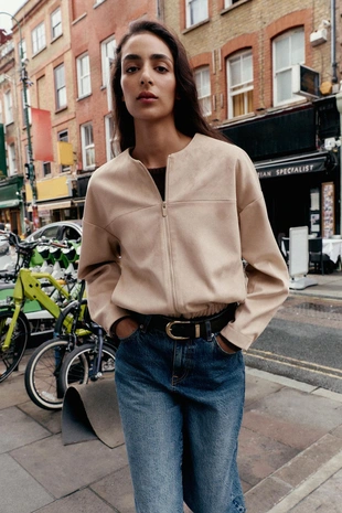 Бомбер под замшу- Заказать в России