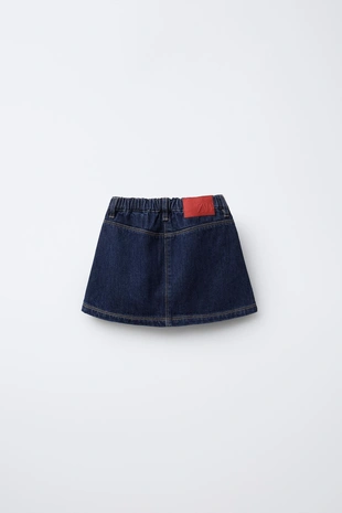 Джинсовая юбка с вышитыми цветами- Заказать в России