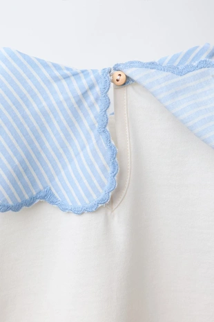 Футболка в полоску с круглым воротником- Заказать в России