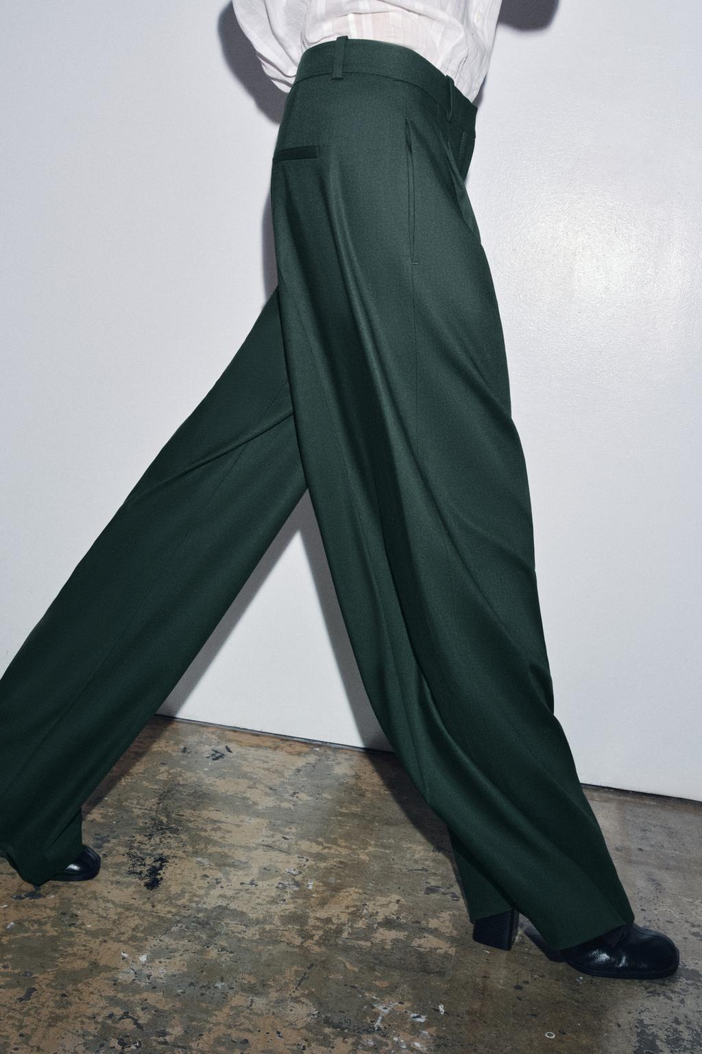 ШИРОКИЕ БРЮКИ С ЗАЩИПАМИ — ZW COLLECTION