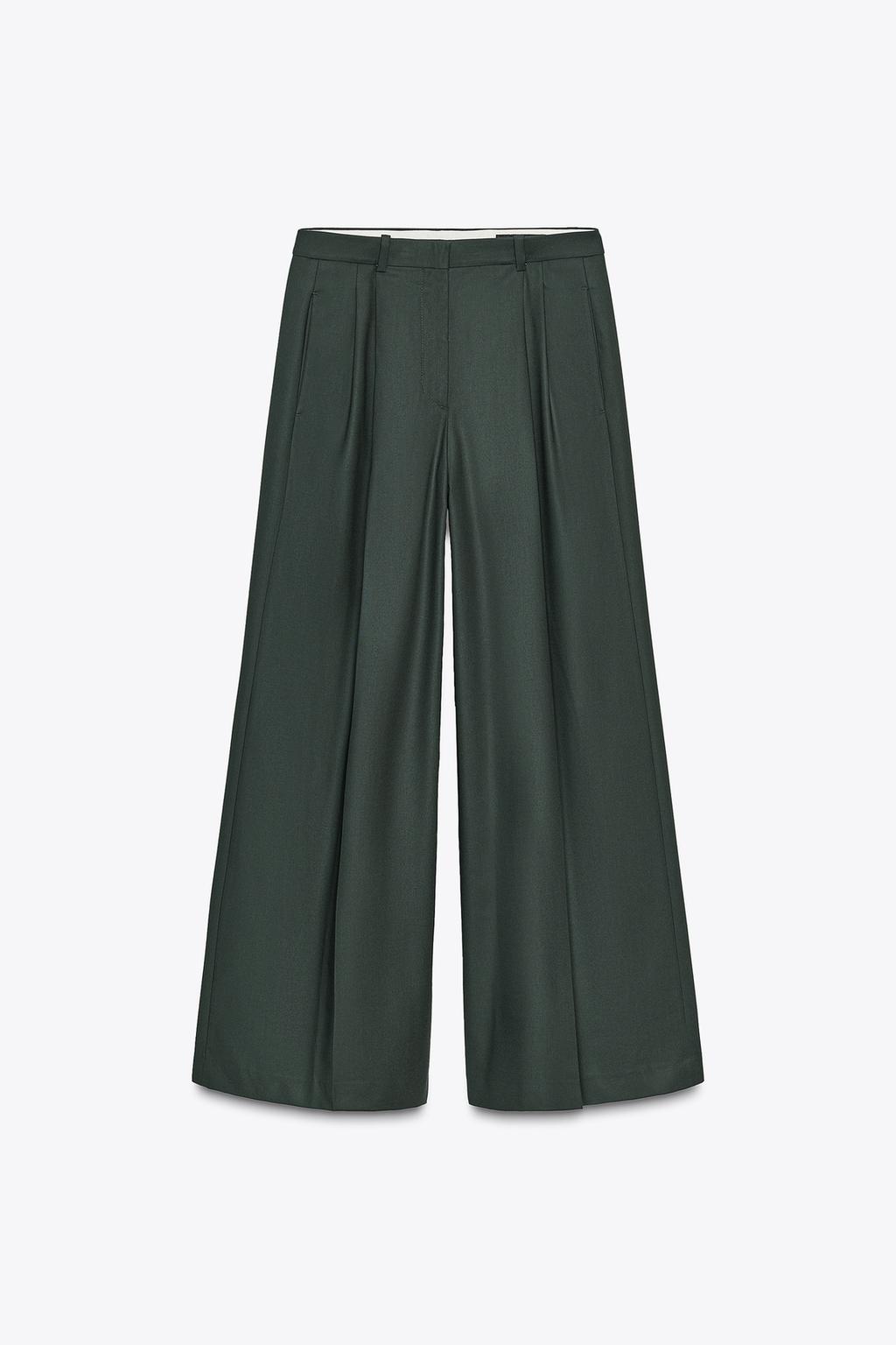 ШИРОКИЕ БРЮКИ С ЗАЩИПАМИ — ZW COLLECTION