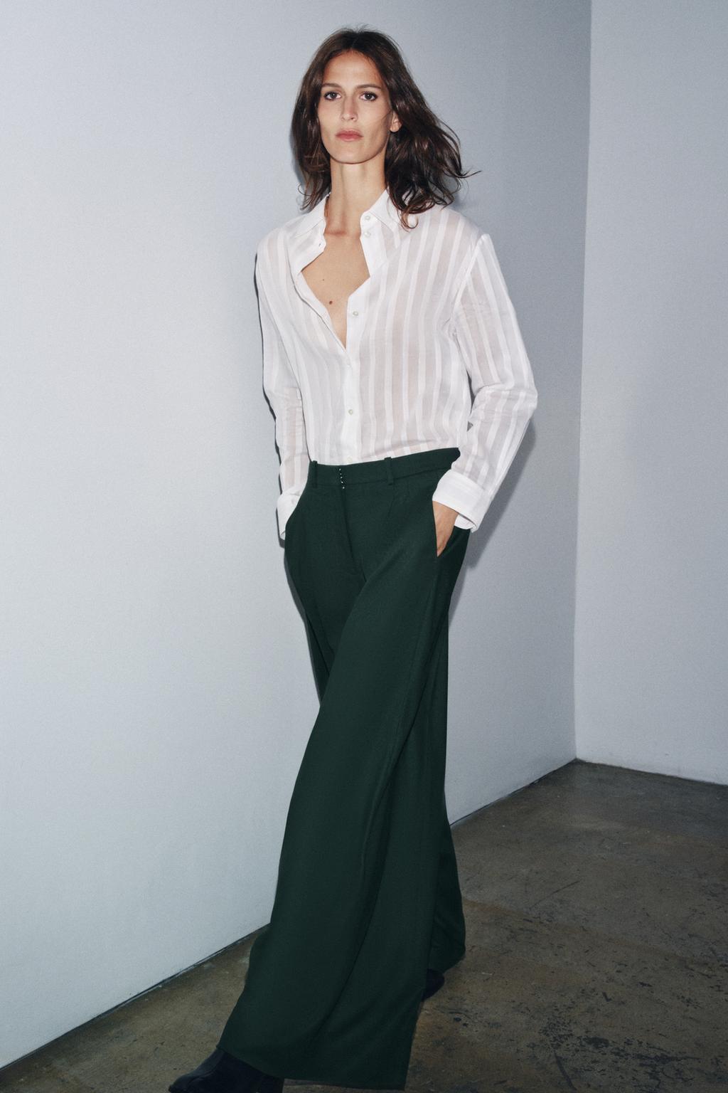 ШИРОКИЕ БРЮКИ С ЗАЩИПАМИ — ZW COLLECTION