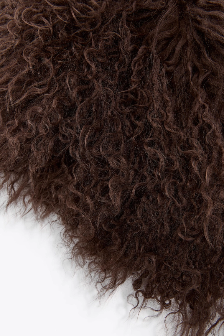 Кожаное и овечье воротник