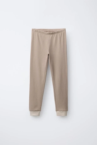 6-14 лет/пижама в рубчик с контрастной отделкой