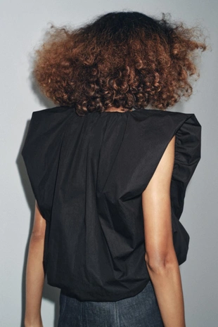 Топ из поплина с присборенным низом — ZW COLLECTION- Заказать в России