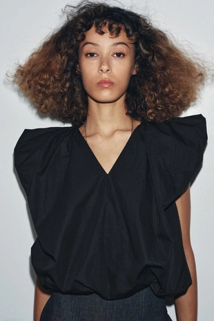 Топ из поплина с присборенным низом — ZW COLLECTION- Заказать в России