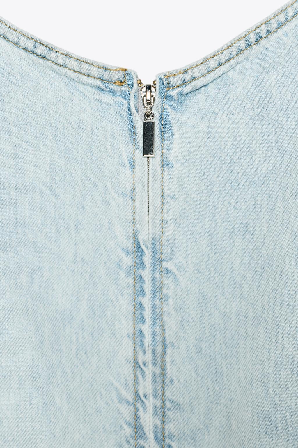 КОРОТКИЙ ДЖИНСОВЫЙ ТОП Z1975