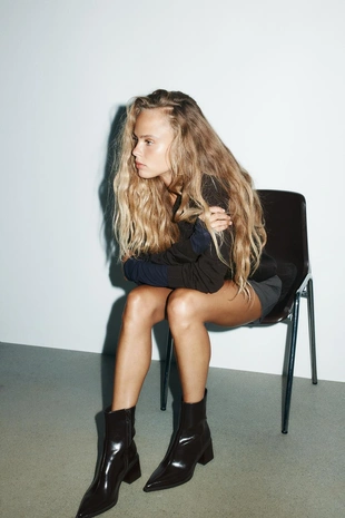 Ботильоны на широком каблуке- Заказать в России