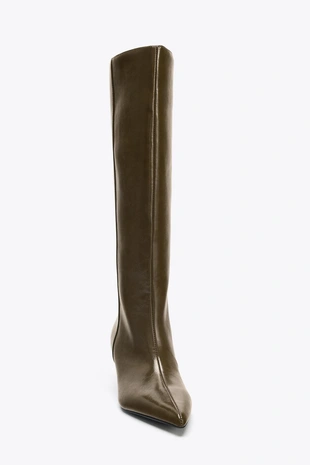 Сапоги на среднем каблуке- Заказать в России