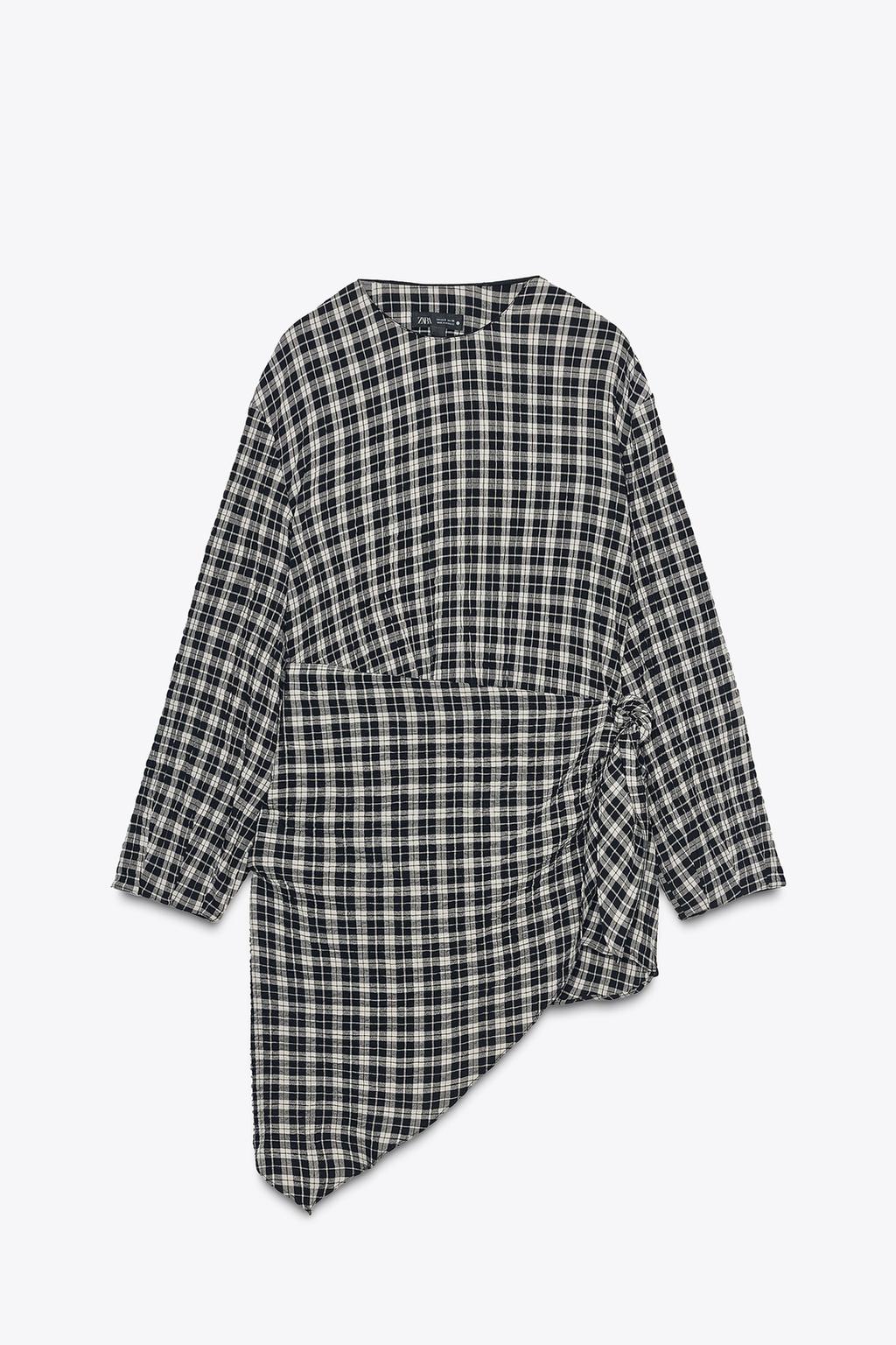 РУБАШКА В КЛЕТКУ С МНОГОПОЗИЦИОННЫМ ПЛАТКОМ — ZW COLLECTION