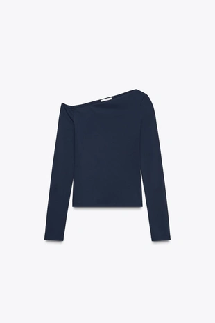 Асимметричная футболка из полиамида- Заказать в России