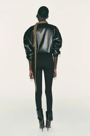 Легинсы с золотистыми пуговицами- Заказать в России