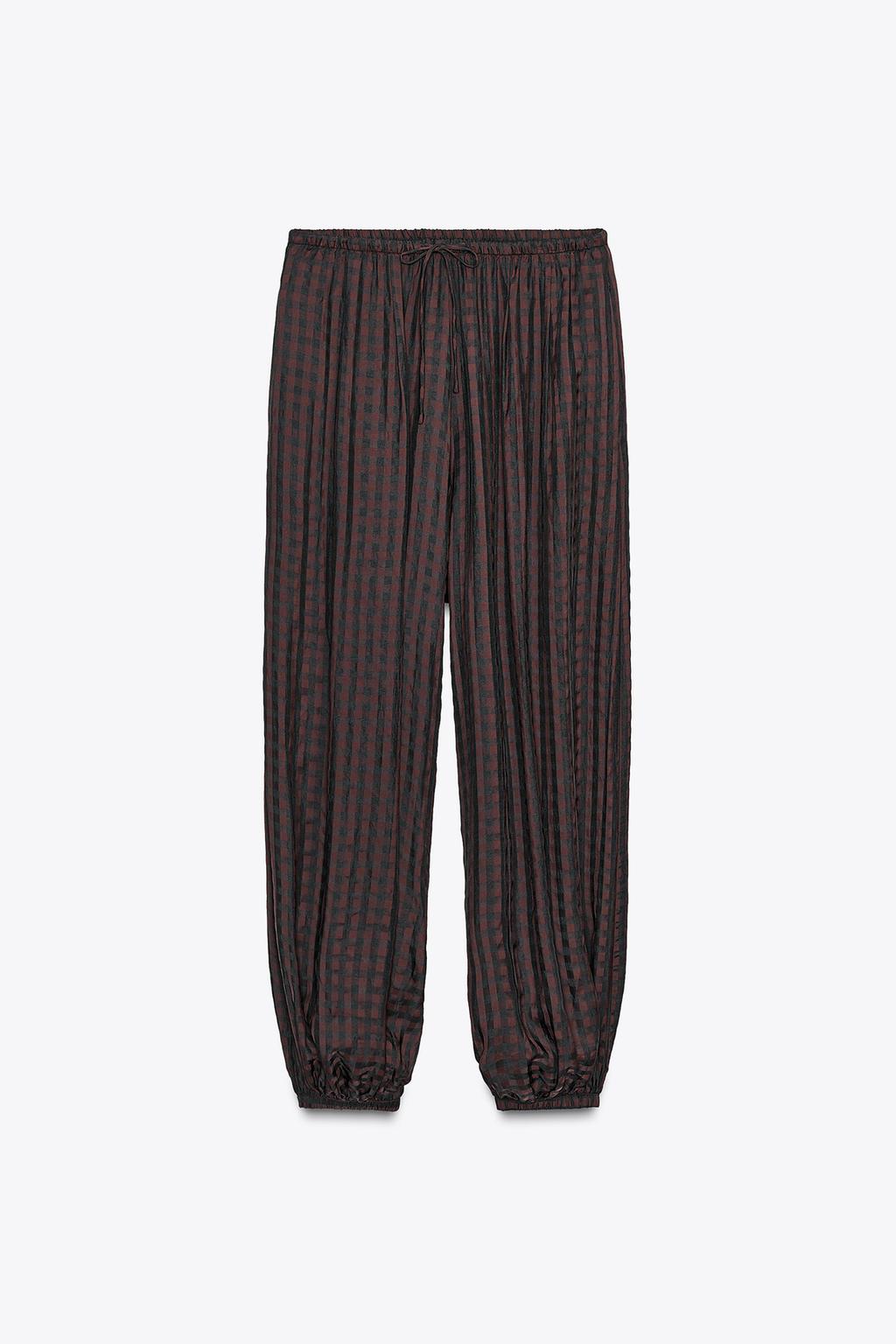 БРЮКИ-БАГГИ В КЛЕТКУ ВИШИ — ZW COLLECTION