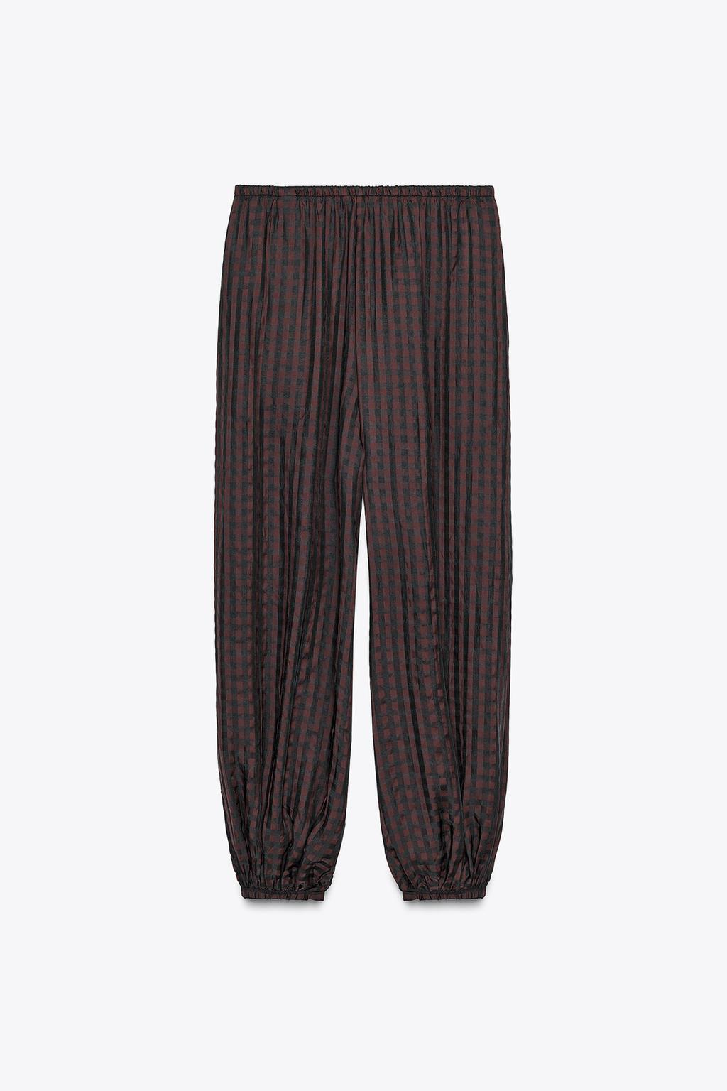 БРЮКИ-БАГГИ В КЛЕТКУ ВИШИ — ZW COLLECTION