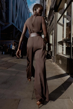 Купить Zara Комбинезон без рукавов с поясом