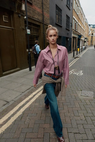 Базовая рубашка из поплина- Заказать в России