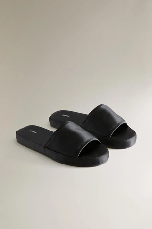 Туфли-сланцы на платформе из сатина- Заказать в России