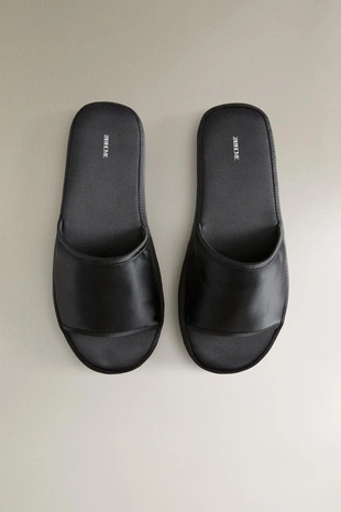 Туфли-сланцы на платформе из сатина- Заказать в России