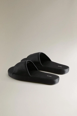 Туфли-сланцы на платформе из сатина- Заказать в России