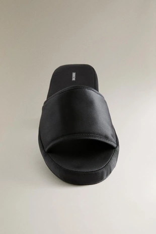 Туфли-сланцы на платформе из сатина- Заказать в России