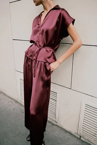 Брюки слим с высокой посадкой- Заказать в России