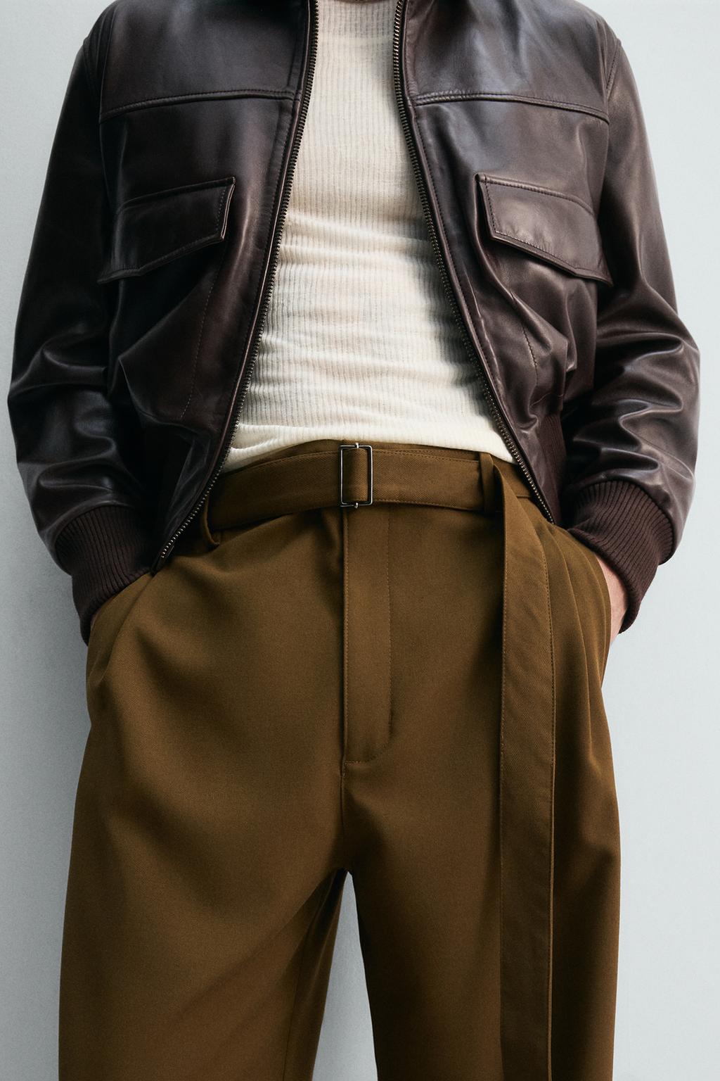 БРЮКИ RELAXED FIT С РЕМНЕМ