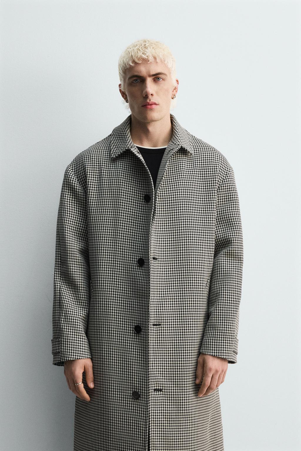 ПАЛЬТО ИЗ РЕЛЬЕФНОЙ ТКАНИ В КЛЕТКУ LIMITED EDITION