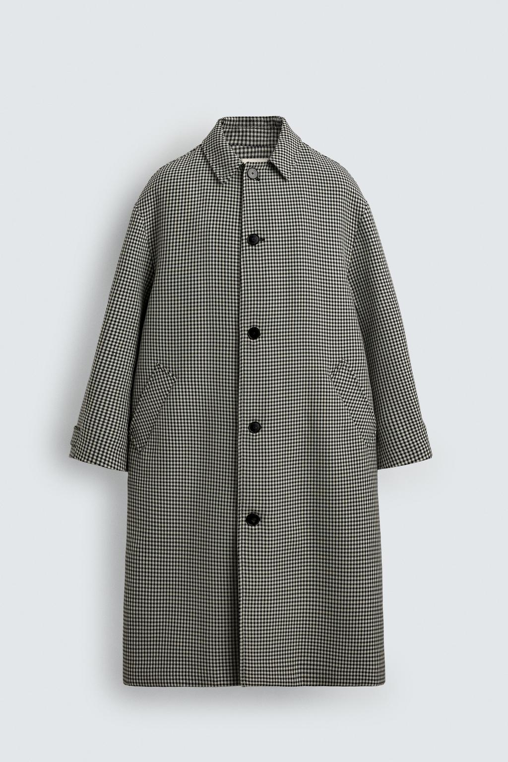 ПАЛЬТО ИЗ РЕЛЬЕФНОЙ ТКАНИ В КЛЕТКУ LIMITED EDITION