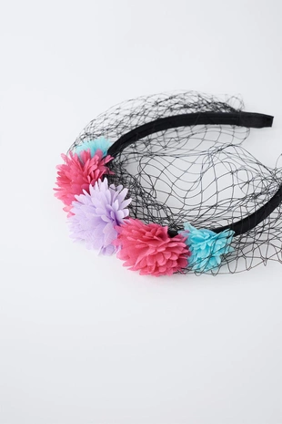 Купить Zara Ободок для костюма с цветами и сеткой