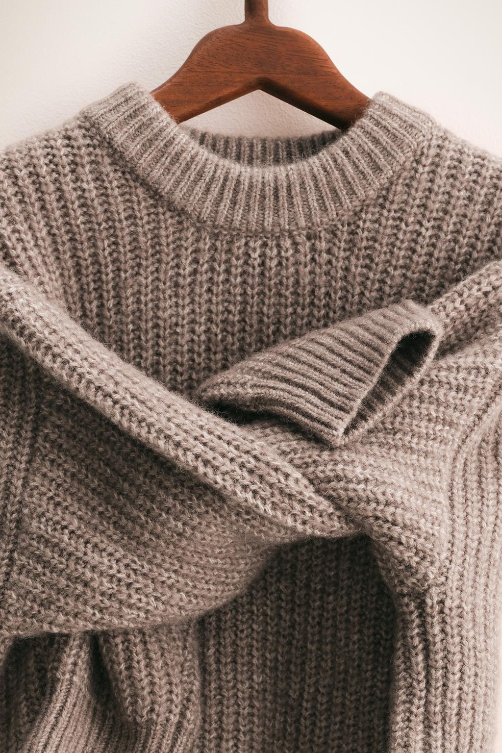 ZARA TIMELESS - ДЖЕМПЕР КРУПНОЙ ВЯЗКИ ИЗ ШЕРСТИ