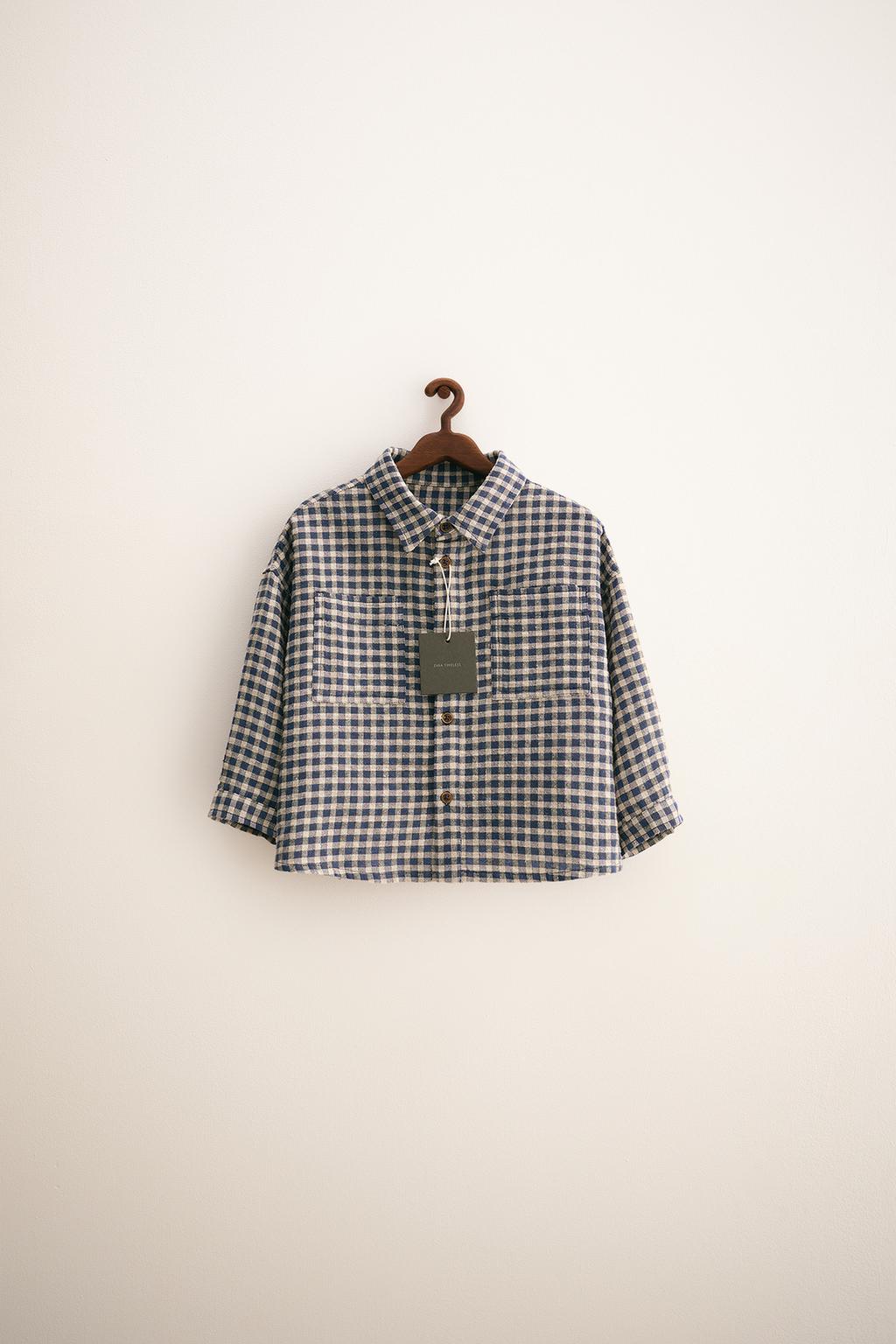 ZARA TIMELESS - РУБАШКА В КЛЕТКУ ВИШИ