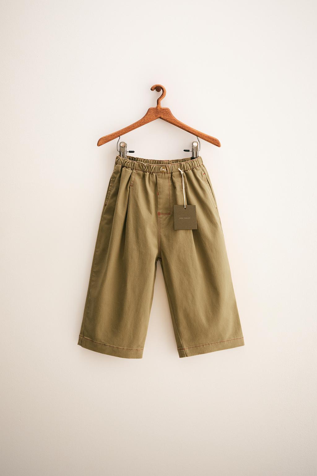 ZARA TIMELESS — БРЮКИ BAGGY SOFT TOUCH С КОНТРАСТНОЙ ОТДЕЛКОЙ